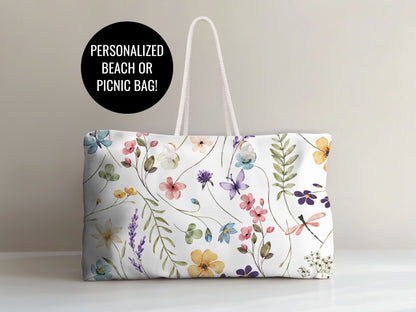 Beach and Picnic Bag - Personalized with name