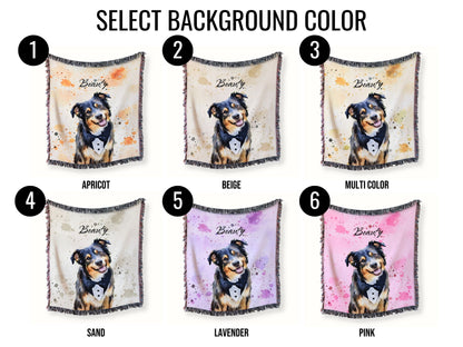 Custom Woven Dog Blanket from Photo