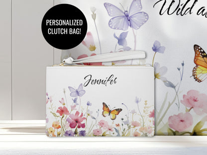 Wildflower Personalized Clutch Bag