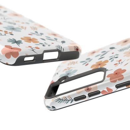 Personalized name phone case with wildflowers