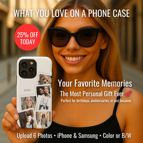 Photo Phone Case with 6 Favorite Pictures