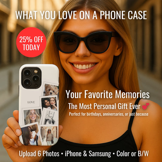 Photo Phone Case with 6 Favorite Pictures