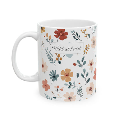 Personalized wildflower mug with name