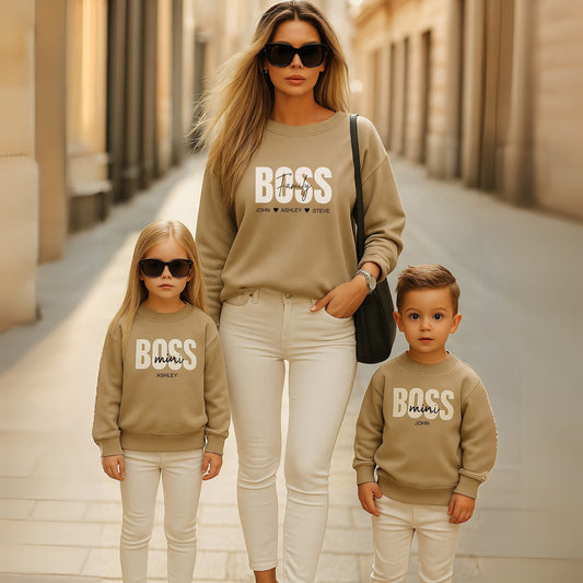 Kids Mini Boss Personalized Sweatshirt