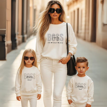 Kids Mini Boss Personalized Sweatshirt