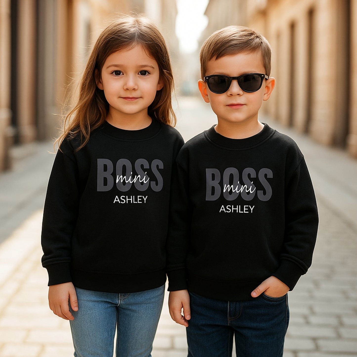 Kids Mini Boss Personalized Sweatshirt