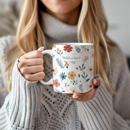 Personalized wildflower mug with name